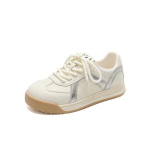 Низкие, амортизирующие, износостойкие женские кроссовки для скейтбординга цвета экрю JOSINY, Ecru