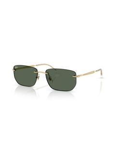 Солнцезащитные очки унисекс с геометрическим рисунком, RB3768 Ray-Ban, Arista Gold, Green