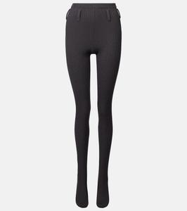 Колготки из хлопковой смеси в рубчик Prada, Ardesia