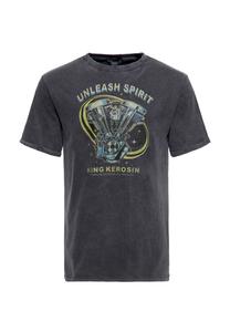 Футболка в стиле ретро Unleash Spirit KING KEROSIN, черный
