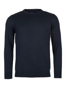 Хлопковый джемпер с круглым вырезом Pima Barbour, темно-синий