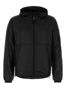 Пуховик с капюшоном C.P. Company, черный