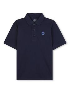 Детская хлопковая поло с коротким рукавом Timberland, Navy
