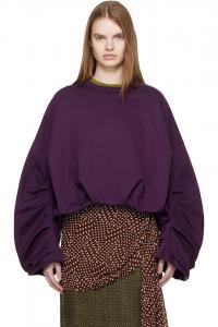 Dries Van Noten Фиолетовая драпированная толстовка