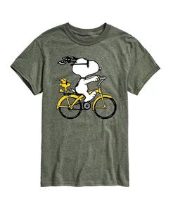 Мужская футболка с коротким рукавом Hybrid Apparel Peanuts Bike AIRWAVES, зеленый