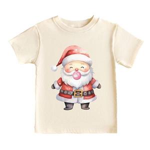 Футболка с принтом Watercolor Santa Bubblegum для малышей The Juniper Shop, Cream