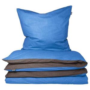 Двусторонний комплект постельного белья Schiesser Renforcé Doubleface, 135x1x200 см цвет royalblau und dunkelgrau