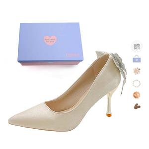 Xingdiman Серебряные туфли на шпильке с бабочкой для женщин, цвет Silver Butterfly[Gift Box Set](Gift Included)