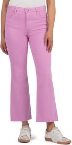 Джинсы KUT from the Kloth Kelsey High-Rise Fab AB Ankle Flare With Raw Hem, Wild Berry