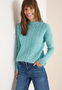 Джемпер Cecil MIT MUSTER, Grün/Mottled Turquoise