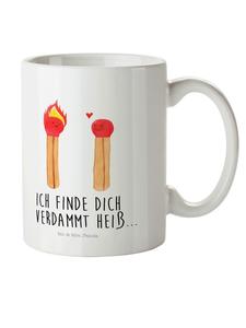 Детская кружка со спичками и надписью на белом фоне Mr. & Mrs. Panda