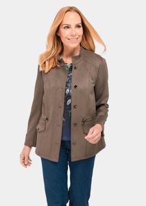 Блейзер GOLDNER Velourslederimitat, серо коричневый