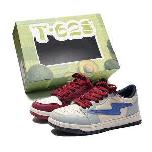 T628 Скользоустойчивые легкие дышащие низкие кеды унисекс красные и синие непарные премиум улучшенные комфортные и долговечные рекомендовано управляющим магазина