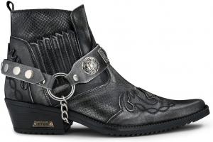 Мужские кожаные ковбойские ботинки на лодыжку, крокодиловая кожа, кубинский каблук, мотоциклетные, танцевальные, вестерн Infinity Leather, серый