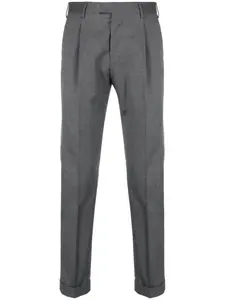 Зауженные брюки строгого кроя с заниженной талией PT Torino, серый