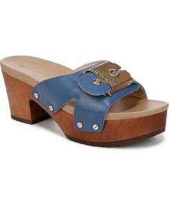 Женские оригинальные сандалии Max Too Slide Dr Scholl's, Blue Horizon Leather