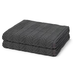 Sensual Skin Zopf Набор полотенец Ross 2 шт, 75x1x140 см, антрацитовый