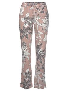 Пижамные штаны с цветочным принтом и пыльно-розовым принтом LASCANA
