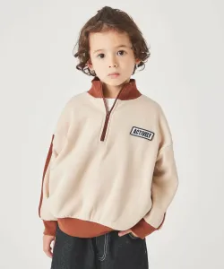 Пуловер с флисовой подкладкой и застежкой-молнией до середины груди Ever Closet, цвет Moon Gray