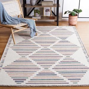 Ковер SAFAVIEH, 275 x 366 см, Marrakech Collection, Ivory & Multi, марокканский богемный племенной деревенский дизайн, не линяет и прост в уходе, идеален для помещений с высокой проходимостью в гостиной, спальне (MRK614A)