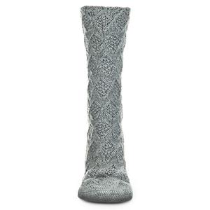 Вязаный носок с цветочным узором Memoi, Lt Gray Heather