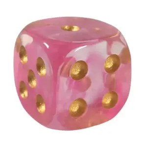 d6 18 мм розовое золото с золотом (12), Game Dice - Diffusion (Role 4 Initiative)