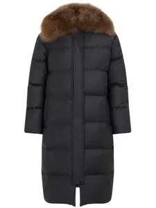 Стеганое пальто Yves Salomon, серый