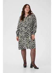 Платье KCjamia А-силуэта в черном цвете с рисунком горлицы KAFFE curve