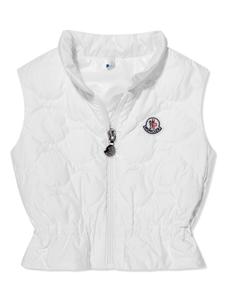 Moncler Enfant стеганый жилет Ambertine, белый