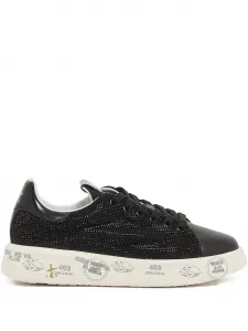 Кроссовки, украшенные кристаллами PREMIATA, черный