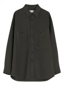 Рубашка с накладным карманом LEMAIRE, коричневый