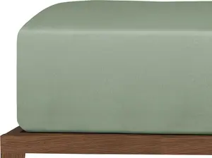 Простыня на резинке Uncover by SCHIESSER Premium Jersey, Нью-Джерси | 100% хлопок | Высота матраса до 20 см | 180x200 см | Светло-зеленый Schiesser
