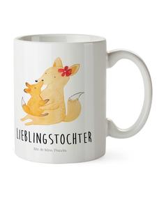 Детская кружка "Мама-лиса" с надписью на белом фоне Mr. & Mrs. Panda