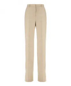 Прямые брюки Ламбро Max Mara Studio, бежевый