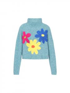 Женский свитер цвета голубой мяты IZIA