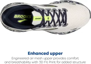 Мужские кроссовки для бега Brooks Ghost 15 с нейтральной поддержкой, белый