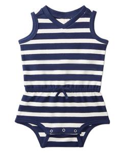 Детский комбинезон для мальчиков в полоску из махровой ткани MeMoi, Blue