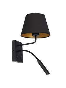 Настенный светильник (Ш)20 x (В)38 см, черно-золотой