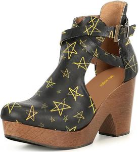 Женские ботильоны на плоской подошве с округлым носком, ремешками с пряжками, из пробки, массивные, на высоком каблуке, для повседневной носки, работы, офиса, размеры 37-44 Wo wagas, Sterne