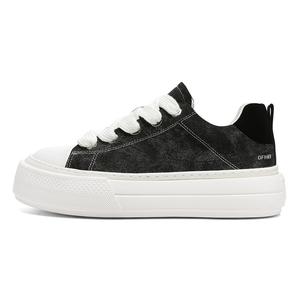 Износостойкие дышащие низкие детские кроссовки для скейтбординга для подростков Kung Fu partners, черный