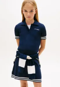 Платье-Сарафан с короткими рукавами и вышивкой логотипа Tommy Hilfiger, Dark Night Navy