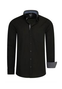 Рубашка с длинными рукавами модного контрастного дизайна RUSTY NEAL, черный