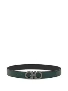 Ремень с декором Gancini Ferragamo, зеленый
