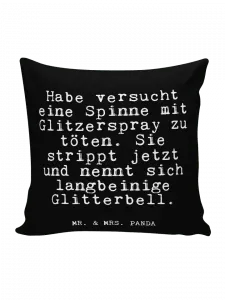 Подушка Mr & Mrs Panda 40x40 Habe versucht eine Spinne, черный