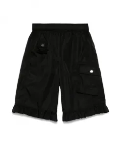 Черные нейлоновые шорты Ganni, черный