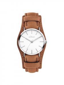 s.Oliver Наручные часы со съемным коричневым ремешком в сдержанном стиле