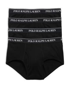 Хлопковые трусы с поясом и логотипом Polo Ralph Lauren, упаковка из 4 шт, черный