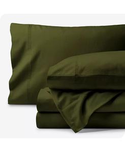 Комплект фланелевых простыней из органического хлопка Bare Home, зеленый