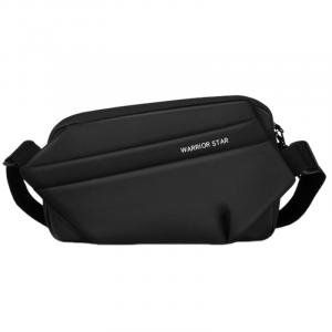 WARRIOR Оксфордская слинг-сумка унисекс черного цвета