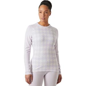 Женская футболка Lifa Merino средней плотности с графическим принтом Helly Hansen Helly Hansen, Light Purple Houndstooth A